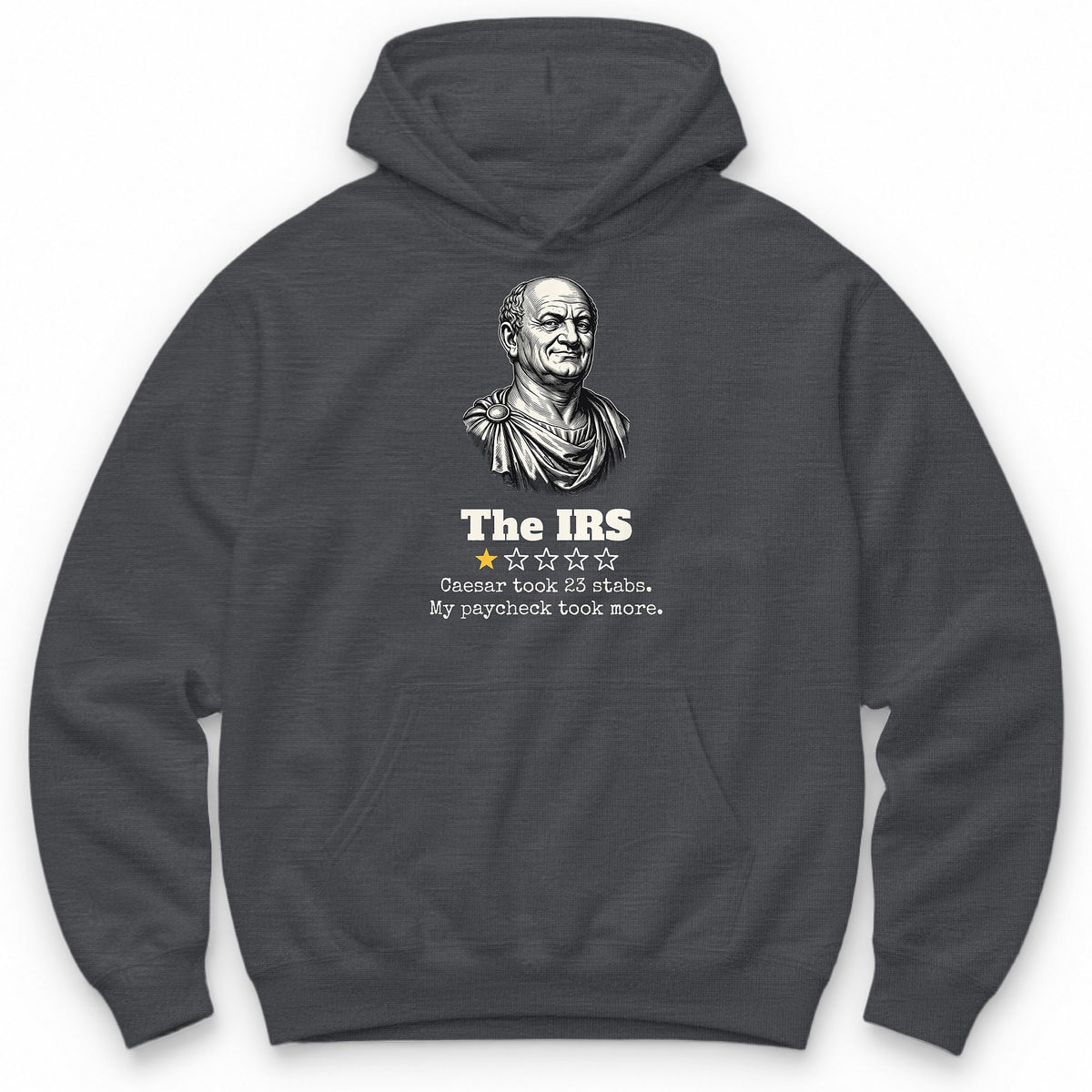The IRS One Star Review Hoodie - Charcoal