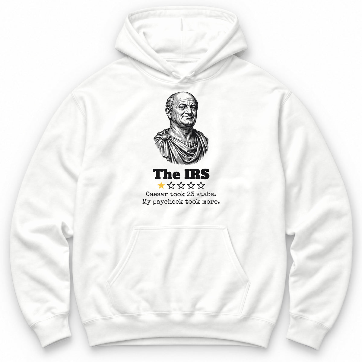 The IRS One Star Review Hoodie - White