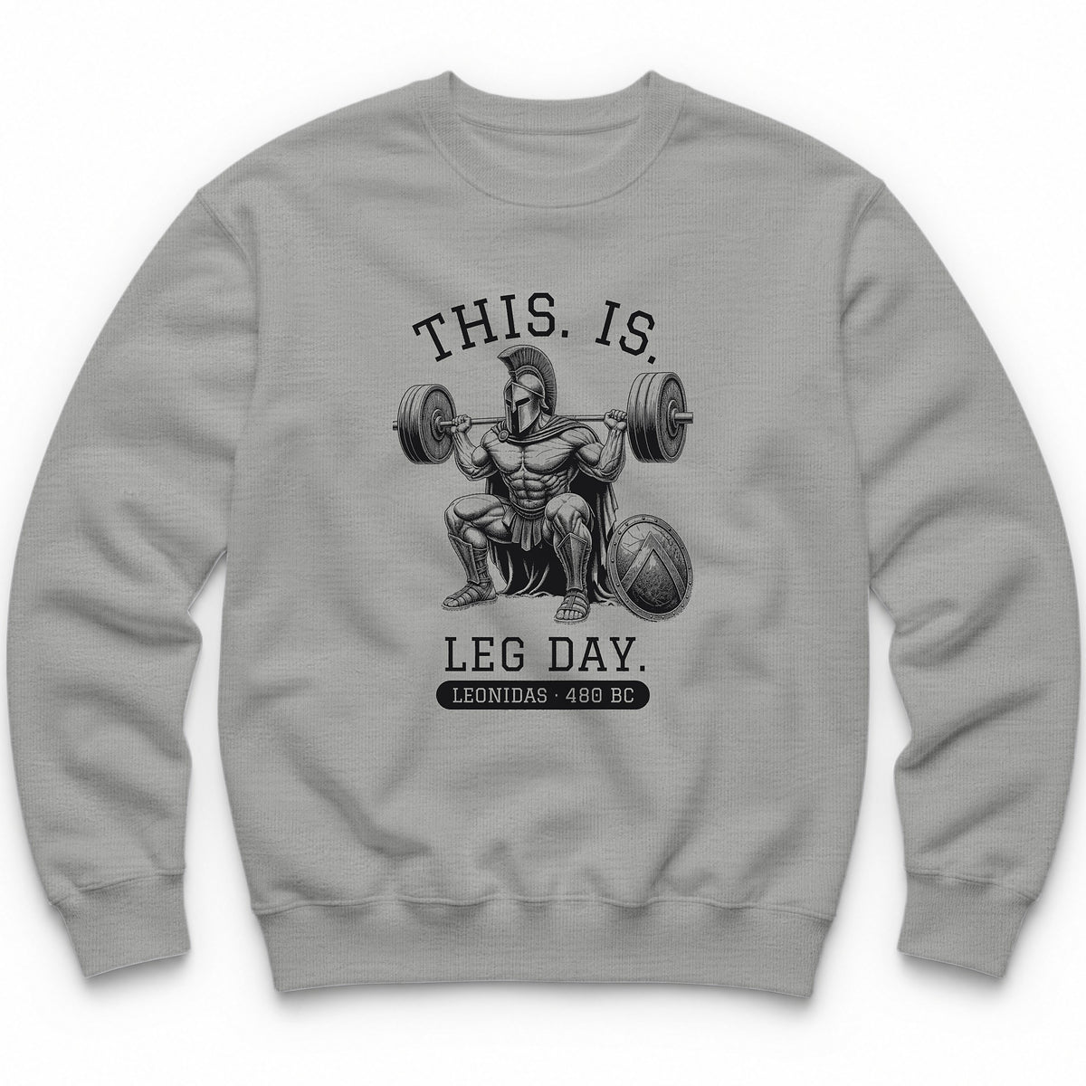 This Is Leg Day Crewneck - Sport Grey