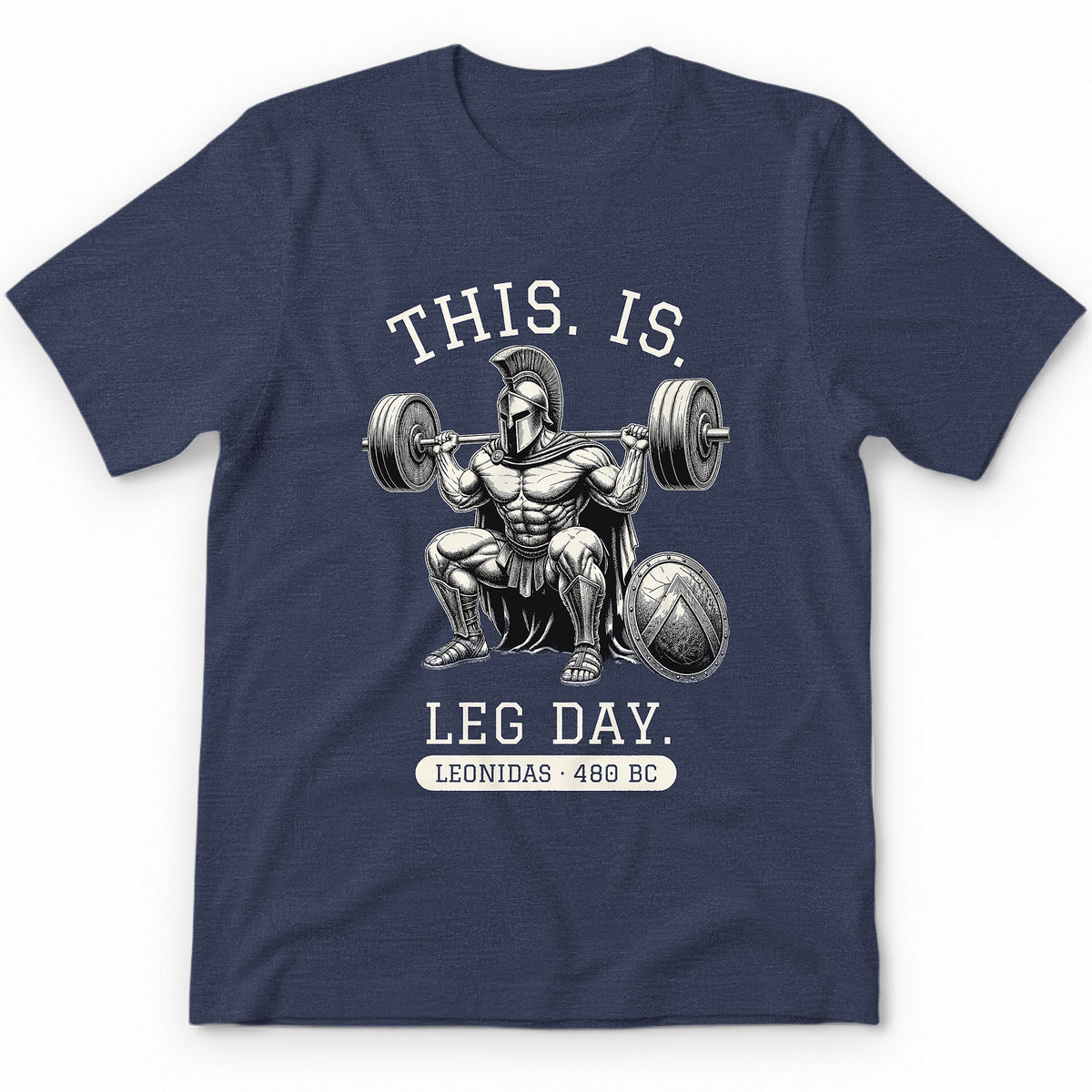This Is Leg Day Premium Tee - Heather Navy