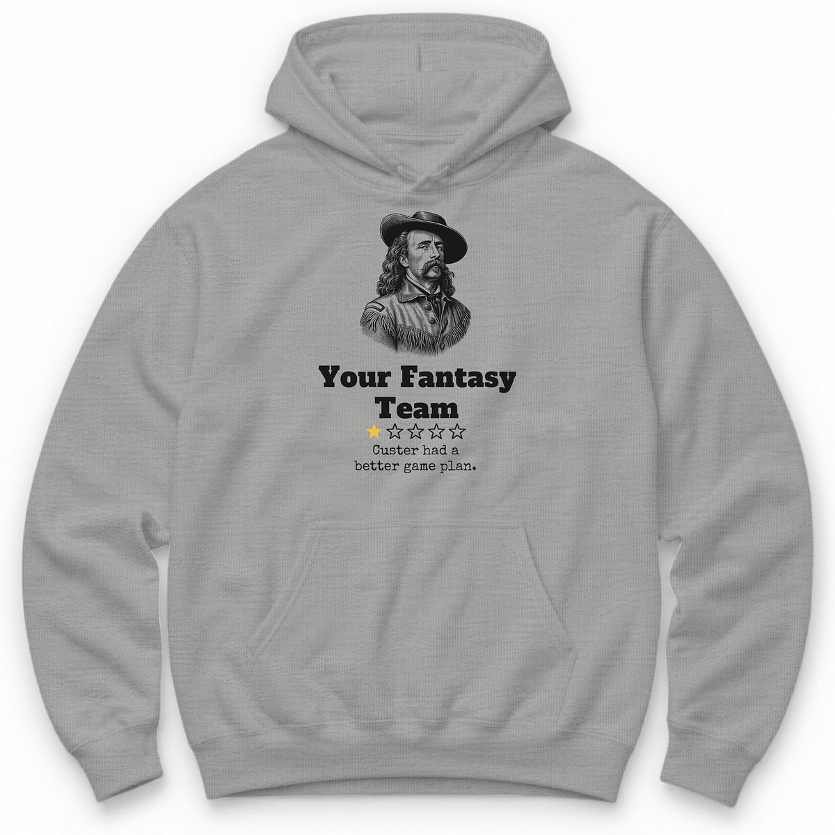 Your Fantasy Team One Star Review Hoodie - Sport Grey