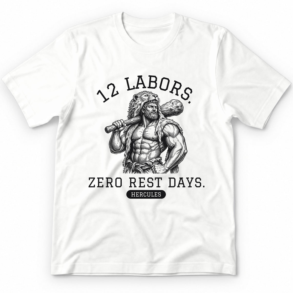 12 Labors. Zero Rest Days. Premium Tee - White