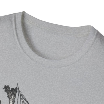 T-Shirt — Vintage Sinking Ship Graphic with 1-Star Review Quote