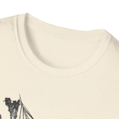 T-Shirt — Vintage Sinking Ship Graphic with 1-Star Review Quote