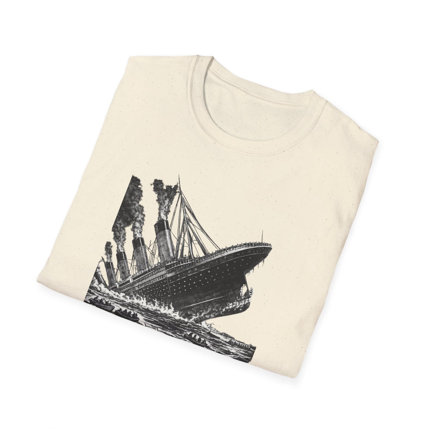 T-Shirt — Vintage Sinking Ship Graphic with 1-Star Review Quote