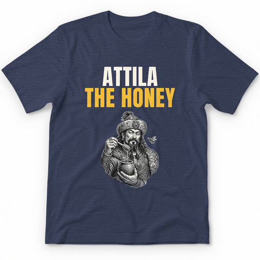 Attila The Honey T-Shirt - Heather Navy
