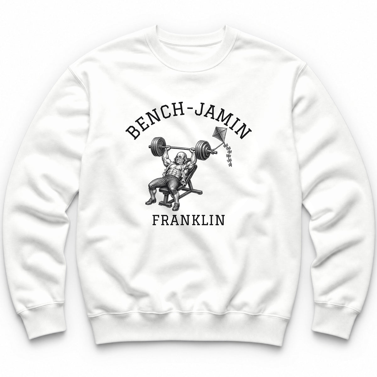 Bench-jamin Franklin Crewneck - White