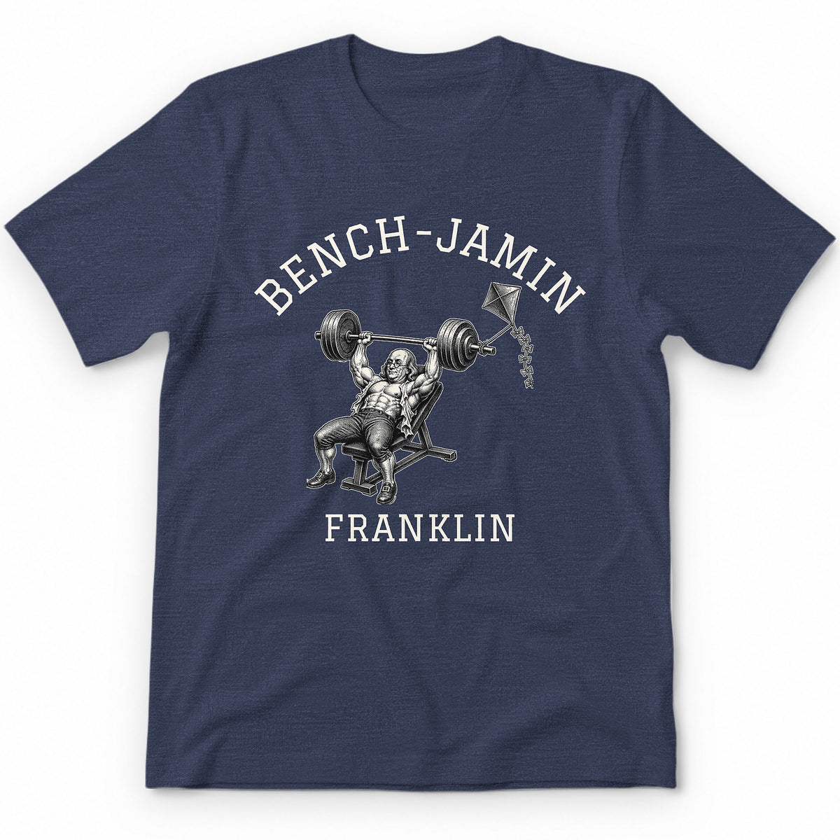 Bench-jamin Franklin Premium Tee - Heather Navy