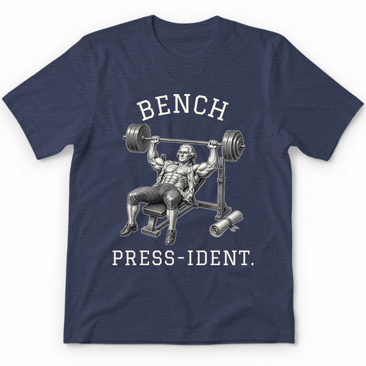 Bench Press-ident T-Shirt - Heather Navy