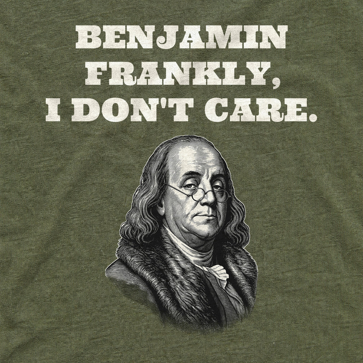 Benjamin Frankly, I Don't Care T-Shirt - print detail