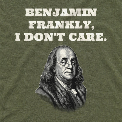 Benjamin Frankly, I Don't Care T-Shirt - print detail
