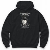 Won A World War Got Voted Out Anyway – Downing Street Funny History Hoodie - Black