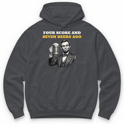 Four Score And Seven Beers Ago Hoodie - Charcoal