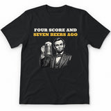 Four Score And Seven Beers Ago Premium Tee - Black