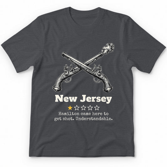 New Jersey One Star Review T-Shirt - Charcoal