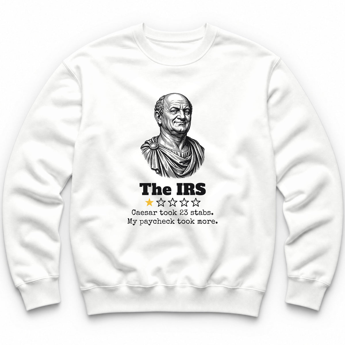 The IRS One Star Review Crewneck - White