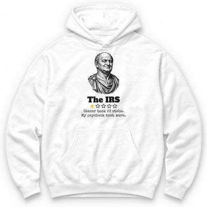 The IRS One Star Review Hoodie - White