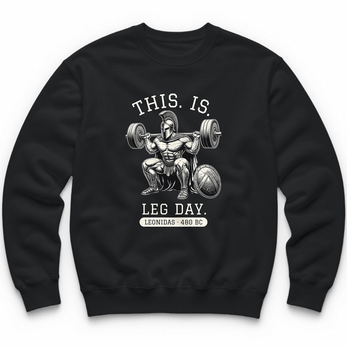 This Is Leg Day Crewneck - Black