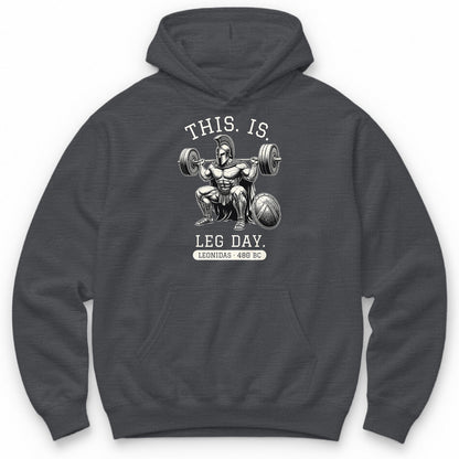 This Is Leg Day Hoodie - Charcoal
