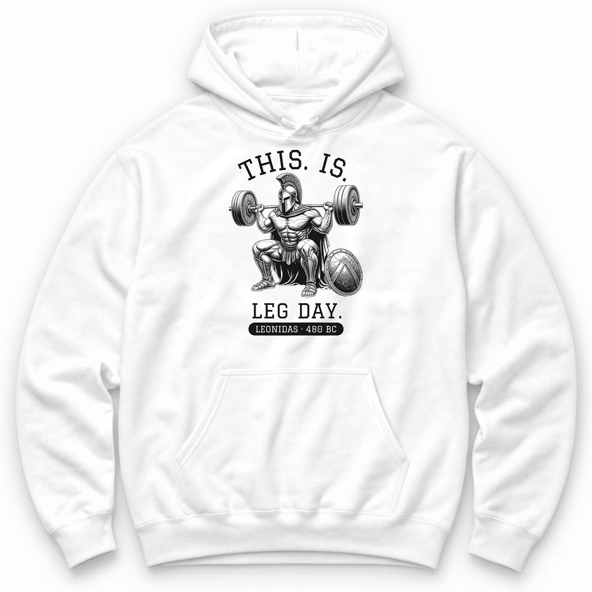 This Is Leg Day Hoodie - White