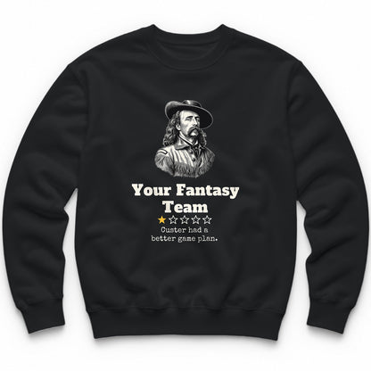 Your Fantasy Team One Star Review Crewneck - Black