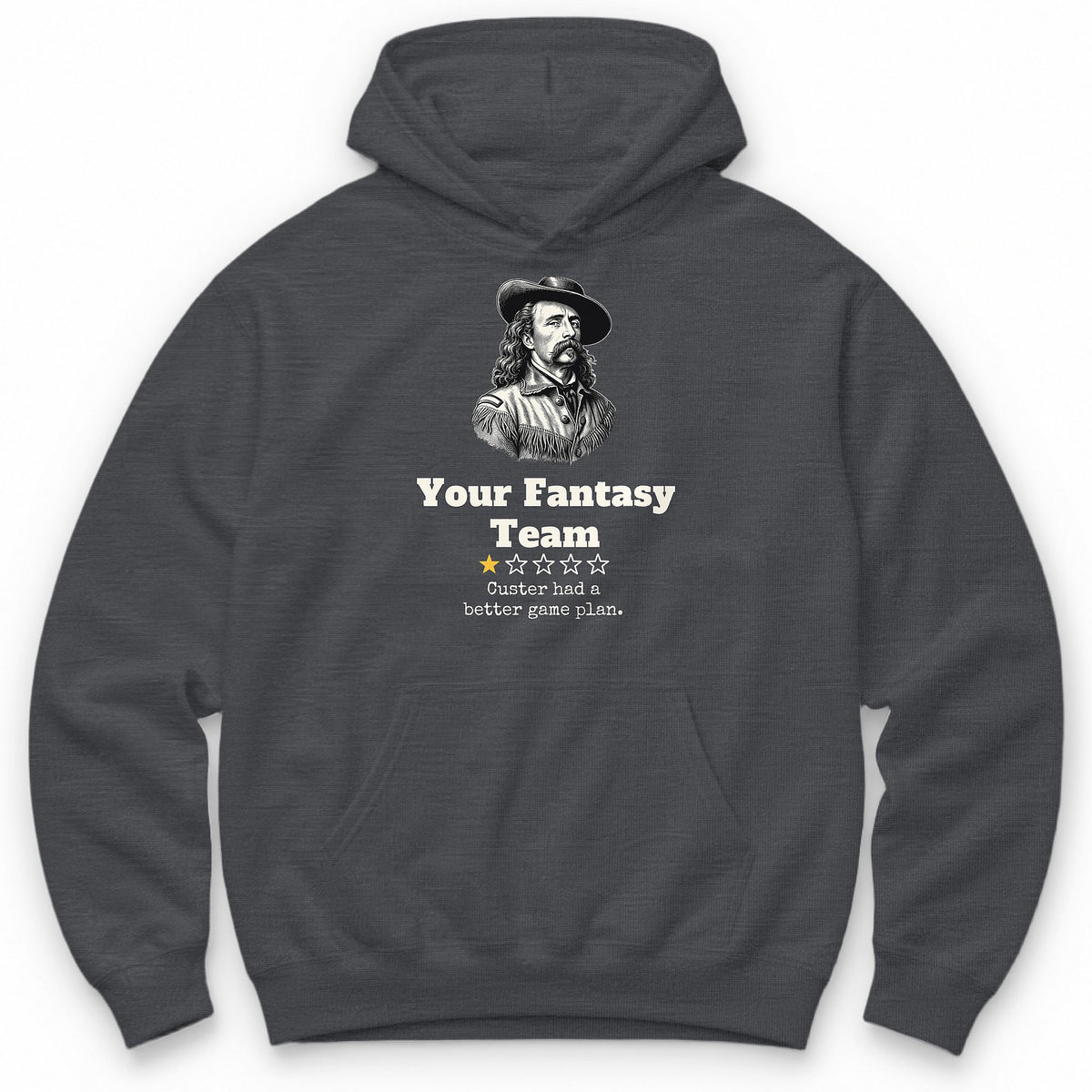 Your Fantasy Team One Star Review Hoodie - Charcoal