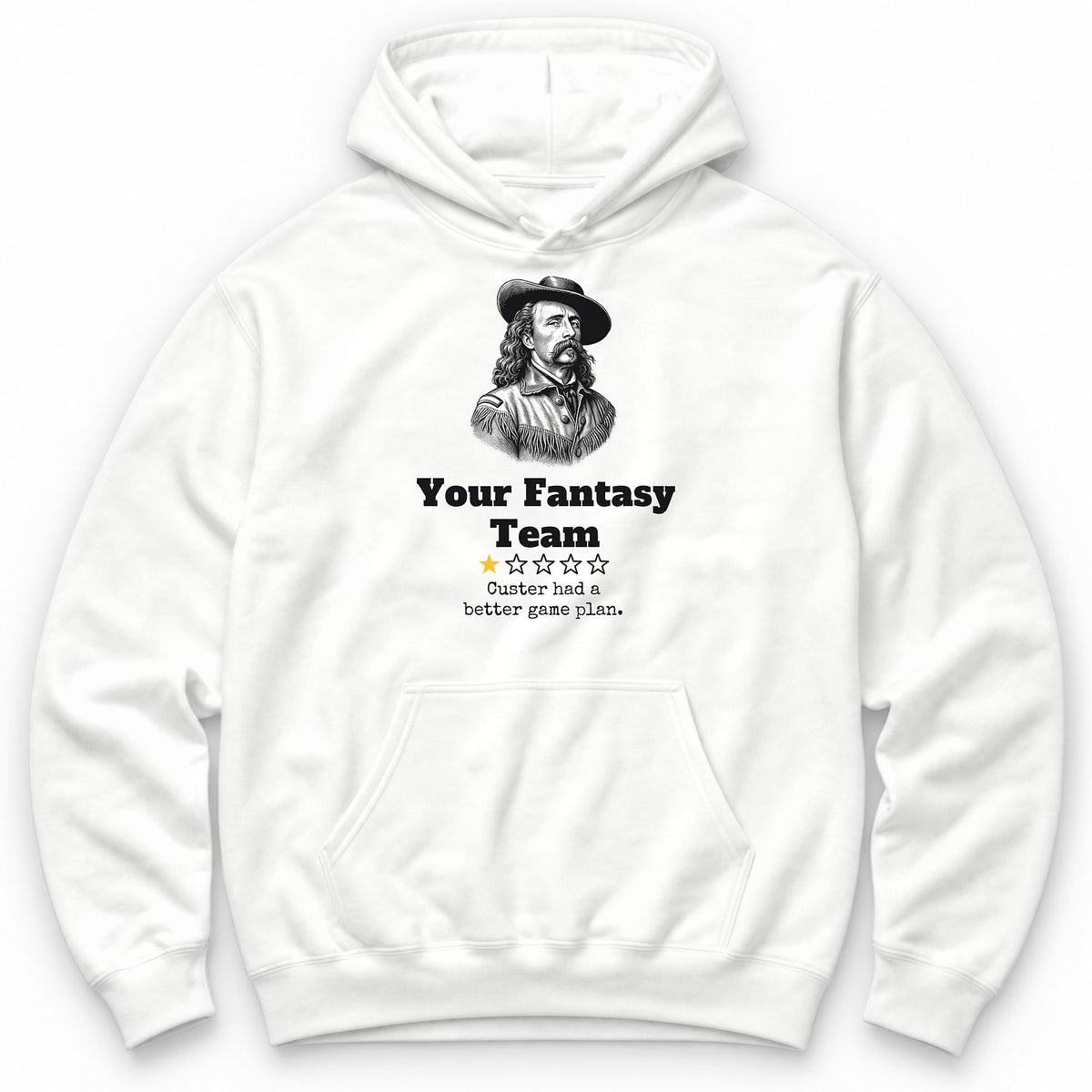 Your Fantasy Team One Star Review Hoodie - White