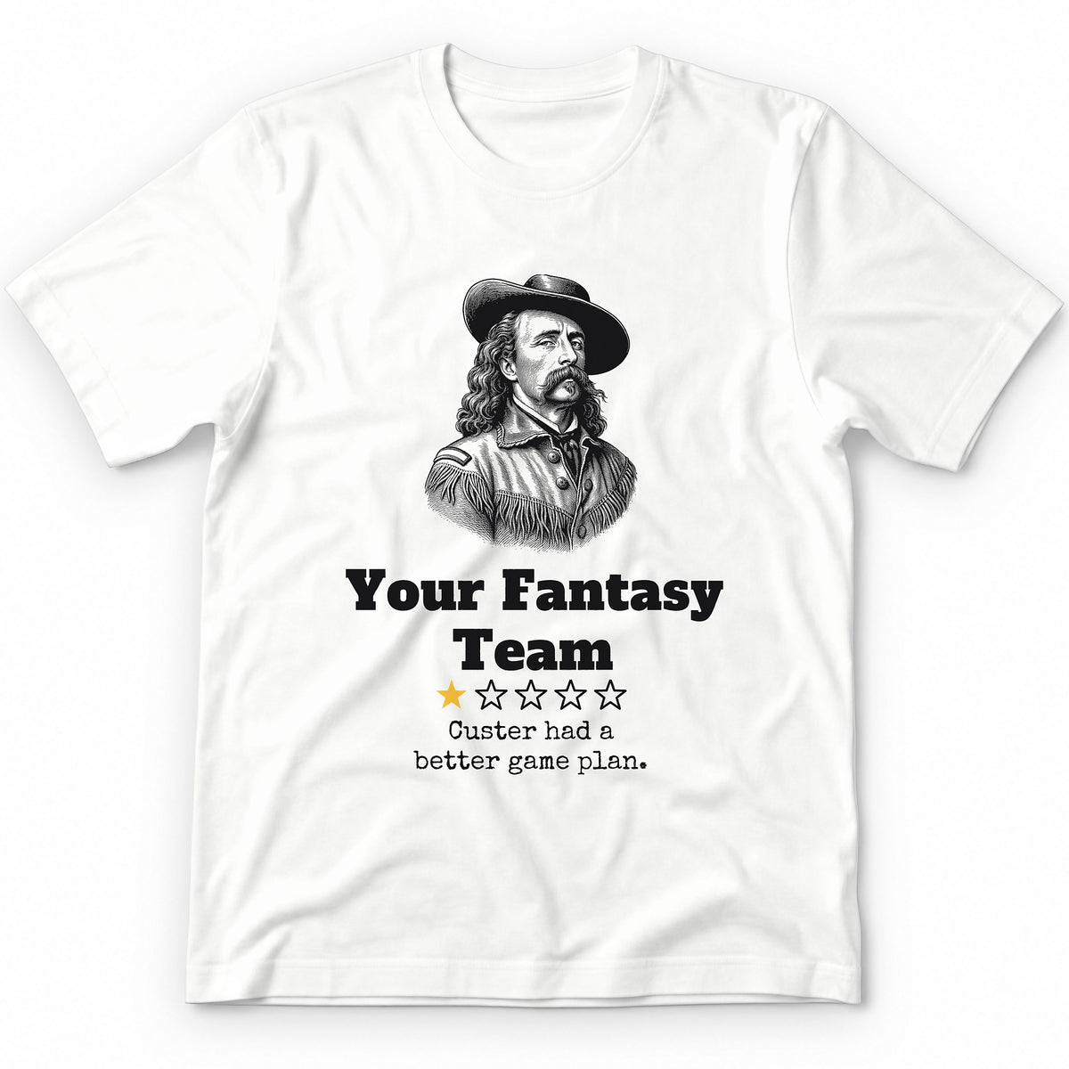 Your Fantasy Team One Star Review Premium Tee - White