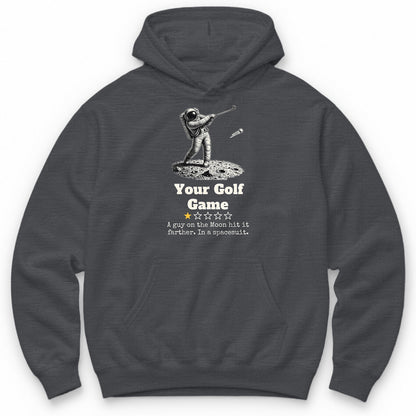 Your Golf Game One Star Review Hoodie - Charcoal